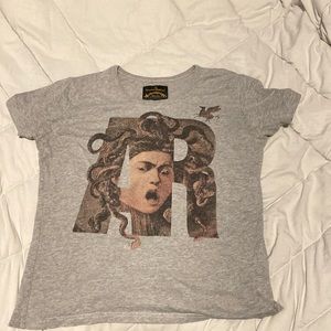 Brand: Vivienne Westwood. Colors: Gray, Black, and pinkish red. Size: Womens L